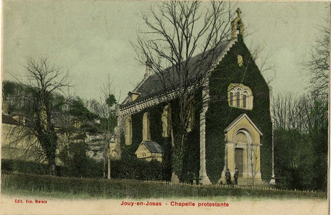 carte postale de la chapelle protestante de Jouy-en-Josas