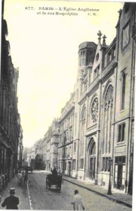 Carte-postale de la chapelle méthodiste de la rue Roquépine.