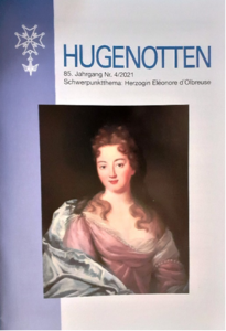 Revue Huguenotten avec en première de couverture Eleonore d'Olbreuse
