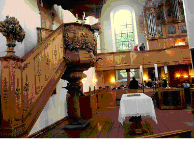 Photo de l'intérieur de l'église réformée