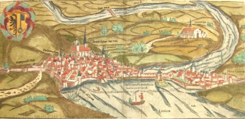 Genève, gravure sur bois de Nicolas Munster vers 1600 (Coll. part)