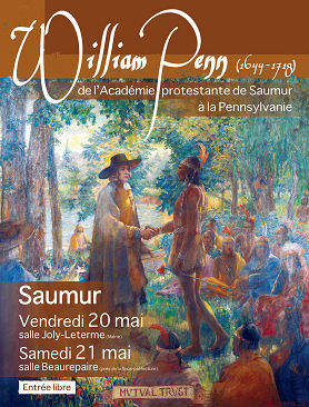 Affiche  de l'exposition William Penn a Saumur