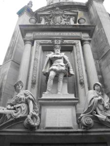 Monument de Gaspard de Coligny au chevet de l'Oratoire du Louvre.