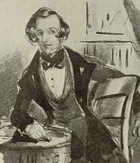 portrait de Dickens par Phyz 1837