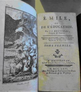 Page de garde du livre de JJ Rousseau : Emile