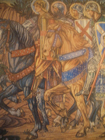 mosaïque de Jones Burnes représentant Garibaldi en "Chevalier de la foi"