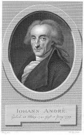 Portrait gravure de Johann  Andre