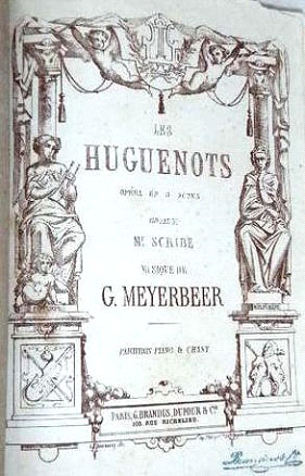 Affiche de la représentation des Huguenots