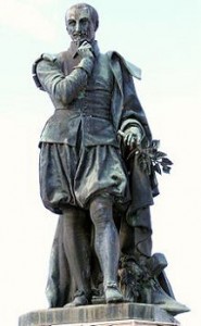 statue en bronze d'Olivier de Serres à Villeneuve de Berg