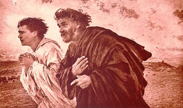 tableau des disciples Pierre et Jean