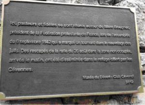 Plaque commémorative de l'assemblée de 1942