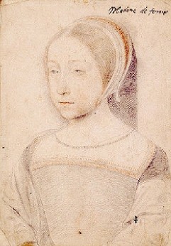 dessin de Renée de France par Clouet (Musée Condé, Chantilly)