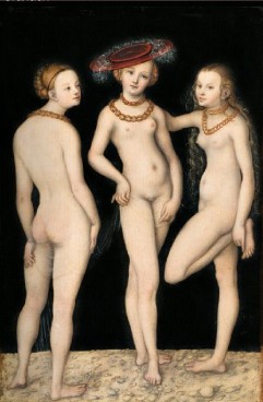 tableau Les trois grâces par Lucas Cranach 