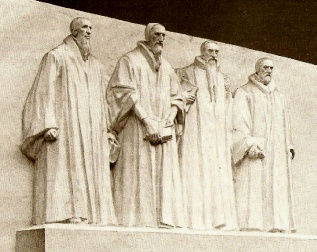 Maquette du groupe central du mur de la Réformation